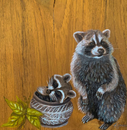 raccoons - San Diego Artist Karen Jones