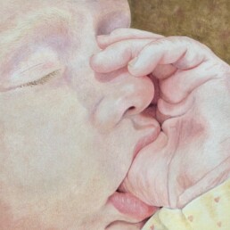 baby sucking thumb - San Diego Artist Karen Jones