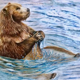 Grizzly bear - San Diego Artist Karen Jones