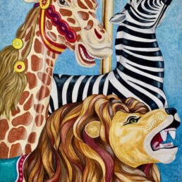 carousel animals - San Diego Artist Karen Jones